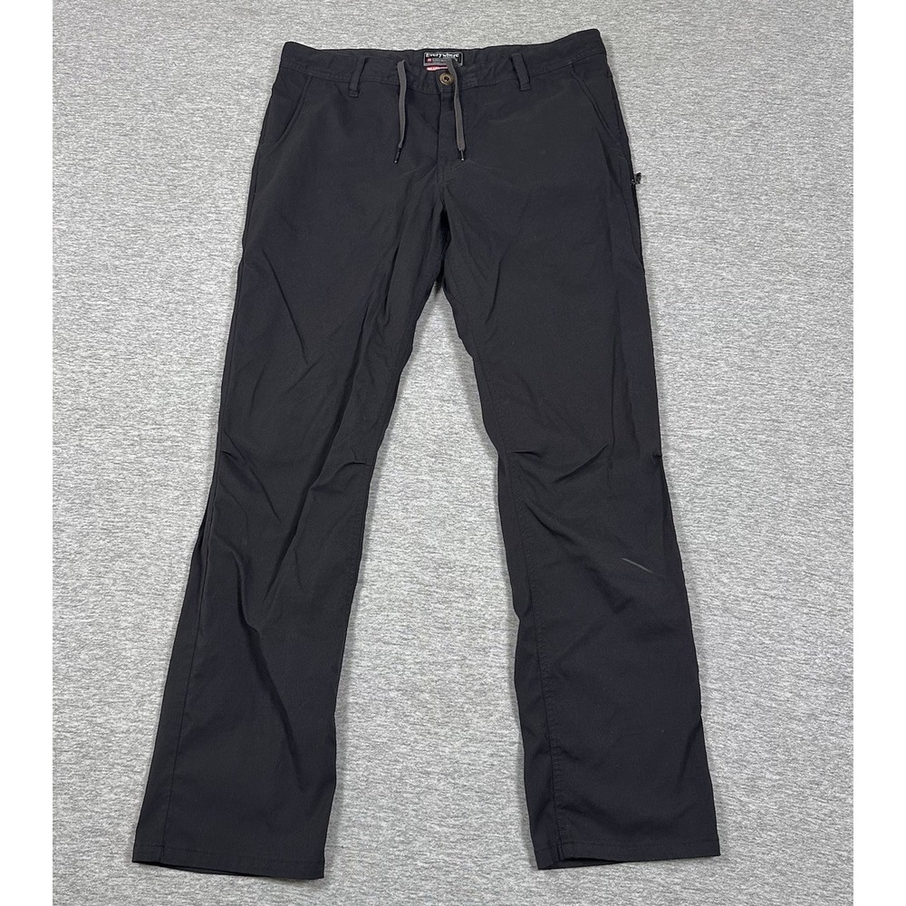 686 Everywhere Pants Mens 36x34 Black Relaxed Fit Drawstring Outdoor Travel
